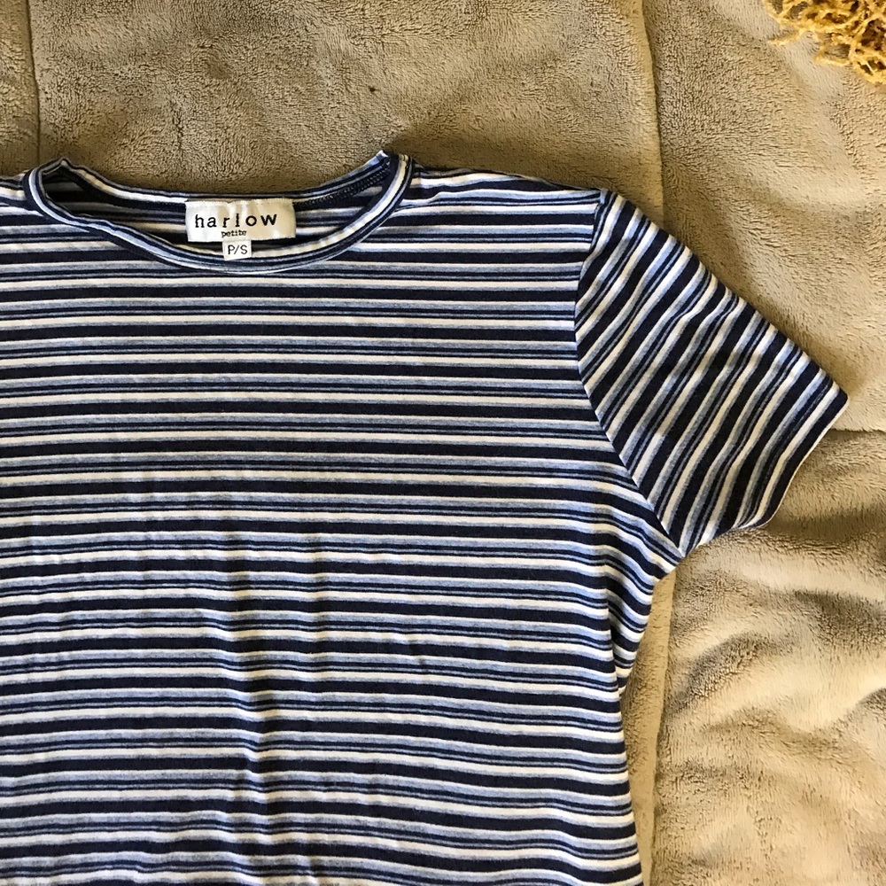 Vintage cropped striped tee